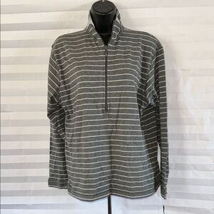 Erika & Company Women’s Gray Henley Pullover Top Size Medium Long Sleeve Casual